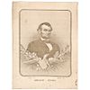 c. 1876 Abraham Lincoln Memorial Woven Silk Portrait