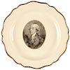 Possibly Unique President James Madison Liverpool 10 Inch Portrait Plate Rarity