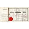1888 Atchison, Topeka + Santa Fe Railroad Stock Certificate Locomotive Vignette
