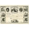 1861 Harrisburg Lancaster Railroad Stock, Penn with Ten Great Vignettes!