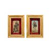 PAIR OF ZOUAVES. FRANCE, 19TH CENTURY. Oil on board. One signed: "A.V.".  Pieces: 2.