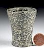 Egyptian Speckled Diorite Offering Vessel, ex Sotheby's