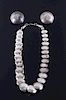 Navajo Graduated Concho Silver Necklace & Earrings