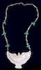 Navajo Mother of Pearl & Carico Turquoise Necklace