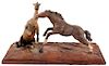 Original G.C. Wentworth Fighting Horses Sculpture