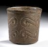 Lovely Chavin Stone Cup w/ Incised Motifs