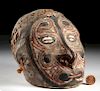 Early 20th C. Papua New Guinea Iatmul Overmodeled Skull
