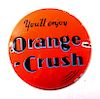 Mid 20th c. Porcelain Orange Crush Sign