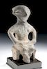 Vinca Pottery Seated Figure w/ TL - ex Sotheby's
