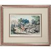 Currier & Ives Lithographs, Landscape, Fruit & Flowers and The Star of the Road