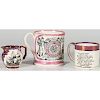 Pink Luster Mugs and Cream Pitcher