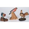 Group of Three Carved Birds Including one by Frank Finney