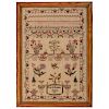 English Sampler by Ann Beeham, Dated 1831
