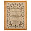English Sampler Signed by Maria Baker, Dated 1778