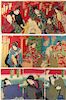KUNISADA, Utagawa. Three Kabuki Triptychs of