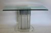 MIDCENTURY. Lucite Console Table With Glass Top