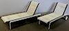 Midcentury Pair of Richard Schultz Chaise Lounges.
