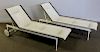 Midcentury Pair of Richard Shultz Chaise Lounges.
