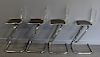 MIDCENTURY. 4 Lucite And Chrome Stools.
