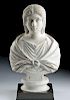 Beautiful Roman Marble Bust of a Woman