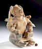 Stunning Jamacoaque Pottery Seated Figure