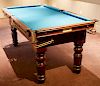 Willie Holt Burnley Ltd  Diminutive English Mahogany Billiards Table