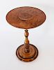 19th Century Burlwood Pedestal Candle Stand