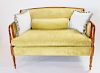 Federal Style Faux Tiger Maple Settee