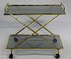 MIDCENTURY Style Gilt Metal Bamboo Form T Cart.