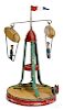 Painted tin gondola carousel steam toy accessory