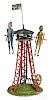 Painted tin acrobats steam toy accessory