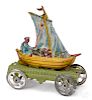 Meier tin lithograph man in sailboat penny toy
