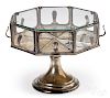 Unusual silver plate pie/cake counter display case