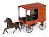 American tin horse drawn milk wagon