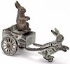 Cast iron rabbit drawn cart