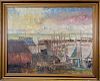 Signed, 20th C. Impressionist Harbor Scene