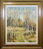 Signed, Autumnal Wooded Landscape Painting