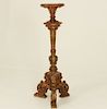 FINE LOUIS XV CARVED GILTWOOD TORCHIERE STAND 