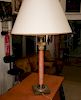 MARBLE AND BRONZE MOUNTED COLUMN LAMP