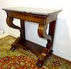 FRENCH REGENCY FIGURED MAHOGANY M/TOP CONSOLE