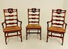 SET OF 8 FRENCH PROVINCIAL STYLE FRUITWOOD CHAIRS