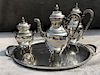 4 PC. FRENCH SILVER PLATE TEA/COFFEE SET