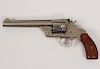 Smith and Wesson model 3 nichel break top single action 6 shot 44 caliber revolver