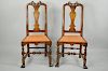 Pair Wm & Mary Style Chairs, Manner John Gaines