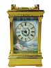 A French Carriage Clock With Porcelain Panels
