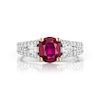 1.08ct DIAMOND AND UNHEATED RUBY RING GIA CERT.
