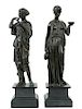 Pair of French Empire Greek God Bronze Sculpture