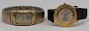 JEWELRY. (2) Gold Watches, 18kt Lucien Piccard &