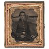 Private Robert S. Beckwith, 1st New Jersey Infantry, DOW 2nd Bull Run, Civil War Archive Featuring Sixth Plate Tintype and Correspondence