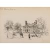 Harrison House, Pen and Ink Sketch by Alfred R. Waud
